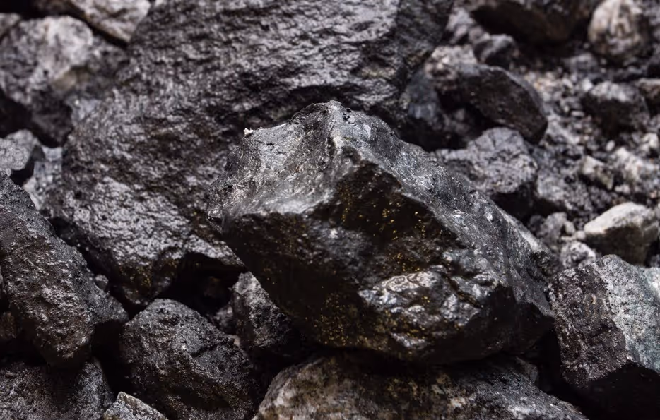 Iron ore from mining operations for quarry hauling and logistics