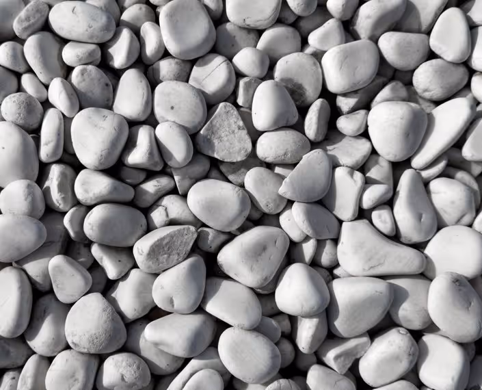 White river pebbles and stones for commercial landscaping bulk delivery and transport