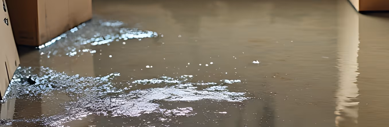 Contaminated sewage, water and debris in commercial building requiring emergency hazmat cleanup and material removal services