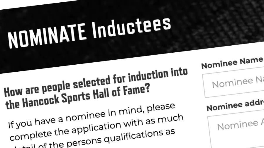 Cropped image of athlete Nomination Form.