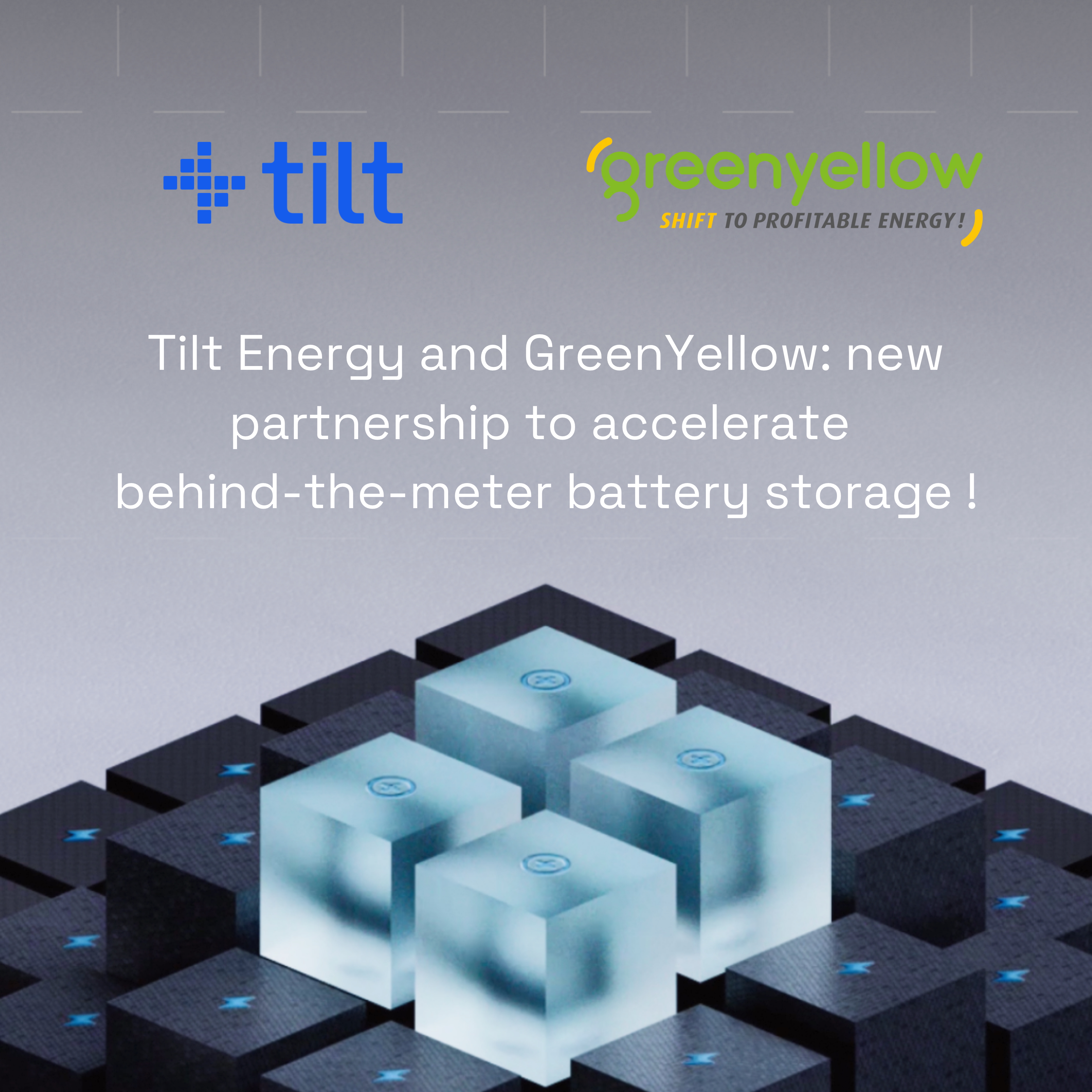 Tilt Energy and GreenYellow join forces to make on-site battery storage a competitive edge