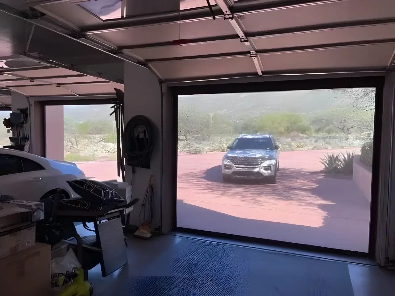 custom garage door shade screens