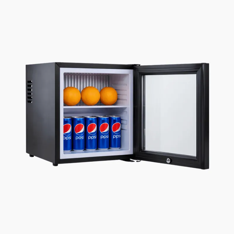 Outdoor mini refrigerator with glass door for cold storage in Desert Shade outdoor kitchen