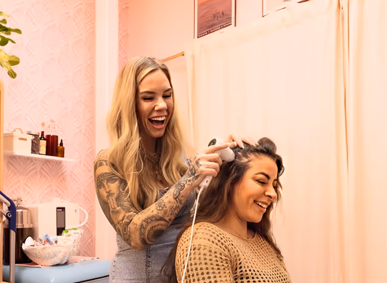 Luxury salon in Encinitas specializing in non-toxic scalp treatments and hair restoration"