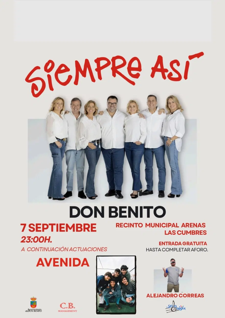 Siempre Así en Don Benito – Feria 2026