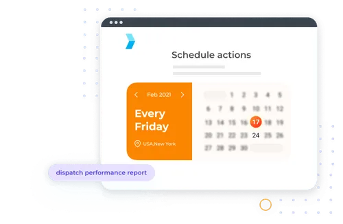 Calendar indicating how you can schedule posts to your profiles via automation