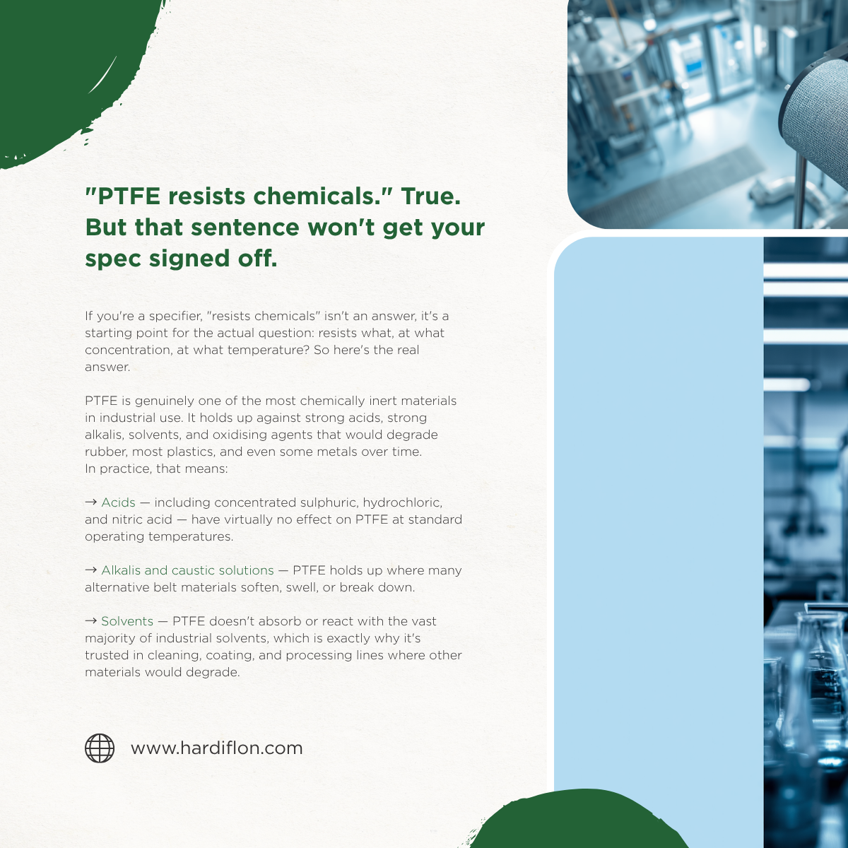 "PTFE Resists Chemicals" - True, But That Won't Get Your Spec Signed Off