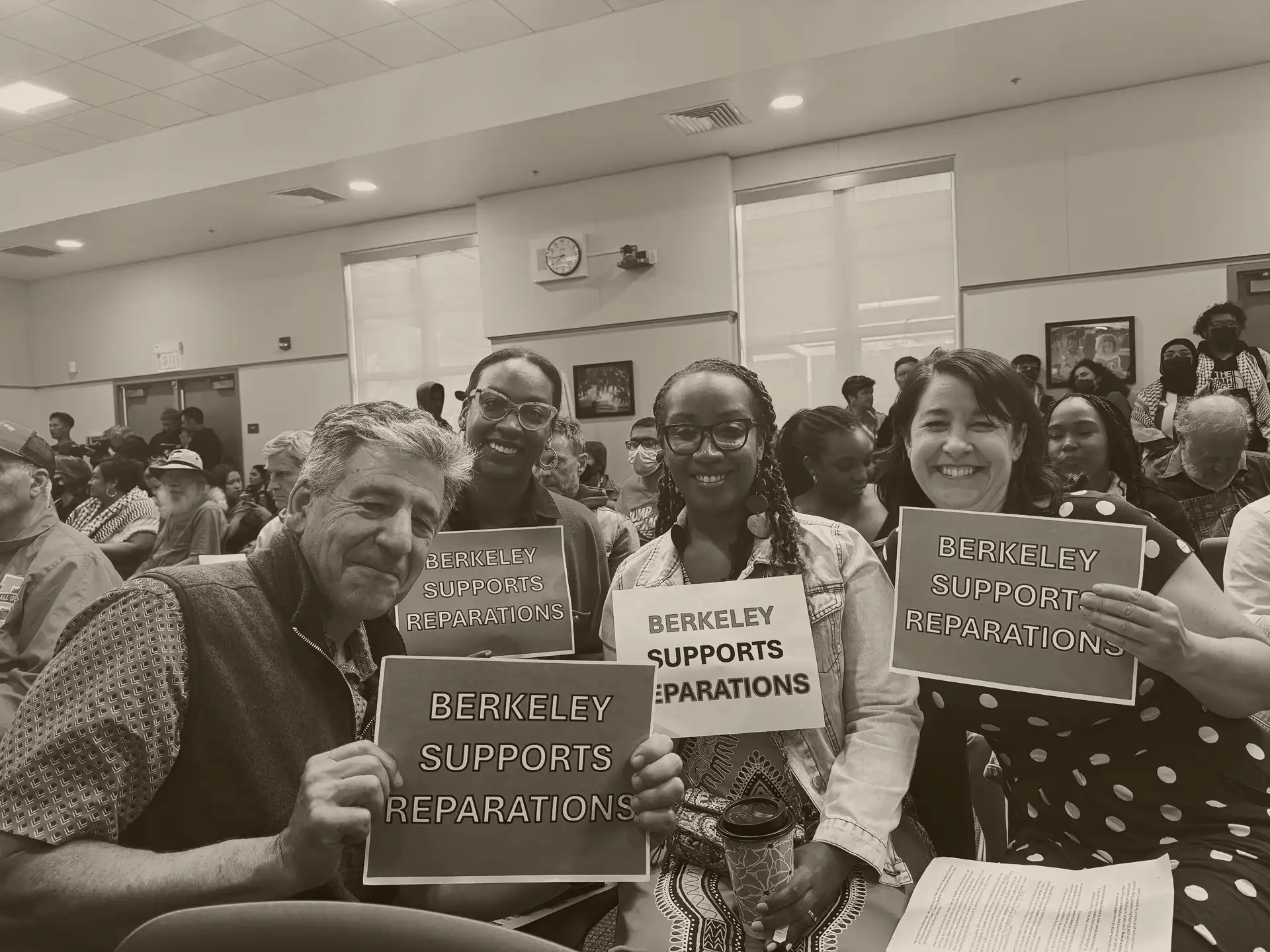 Berkeley Community members gather to support educational reparations with the BUSD Reparations Coalition