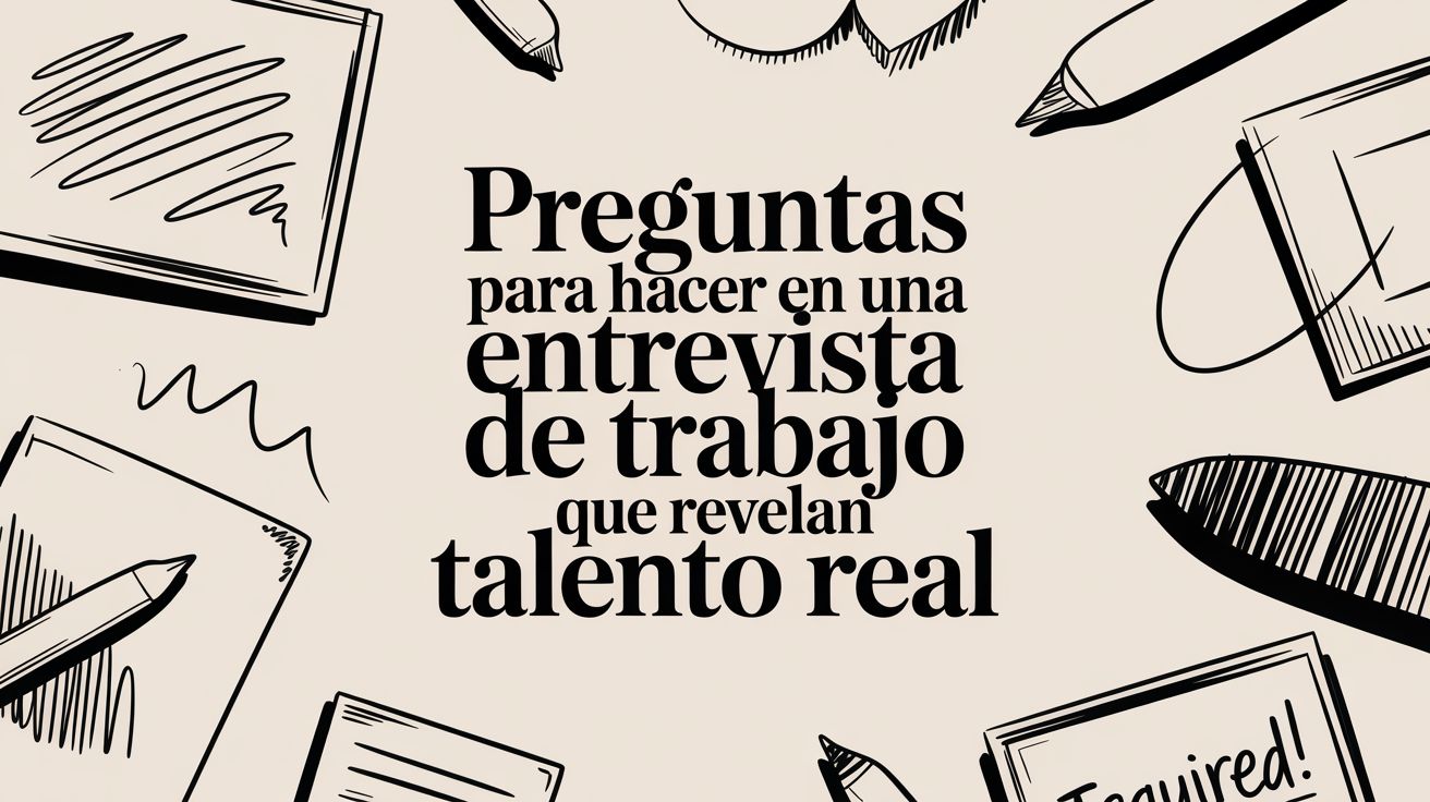 Preguntas para hacer en una entrevista de trabajo que revelan talento real