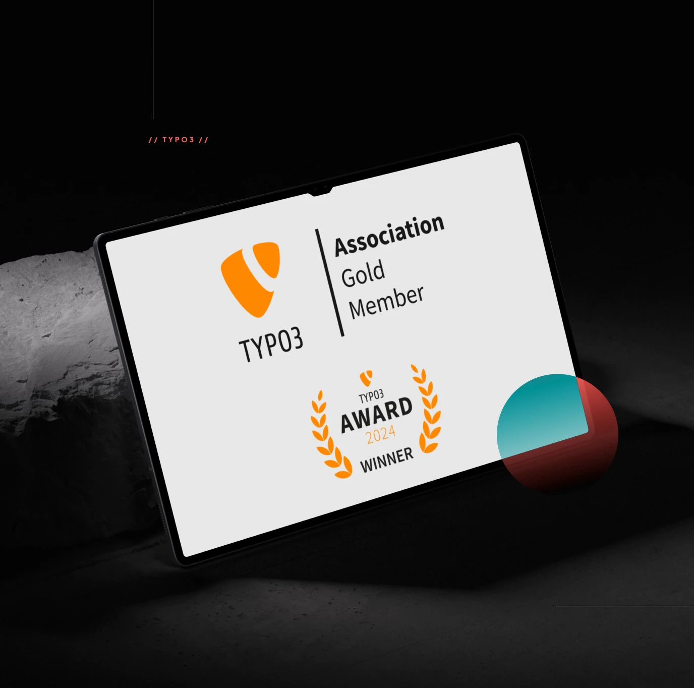 Foto mit zwei Kreisen die ineinander laufen, bei der Überschneidung ist ein Herz und in dem rechten Kreis steht Ibexa und links SNK