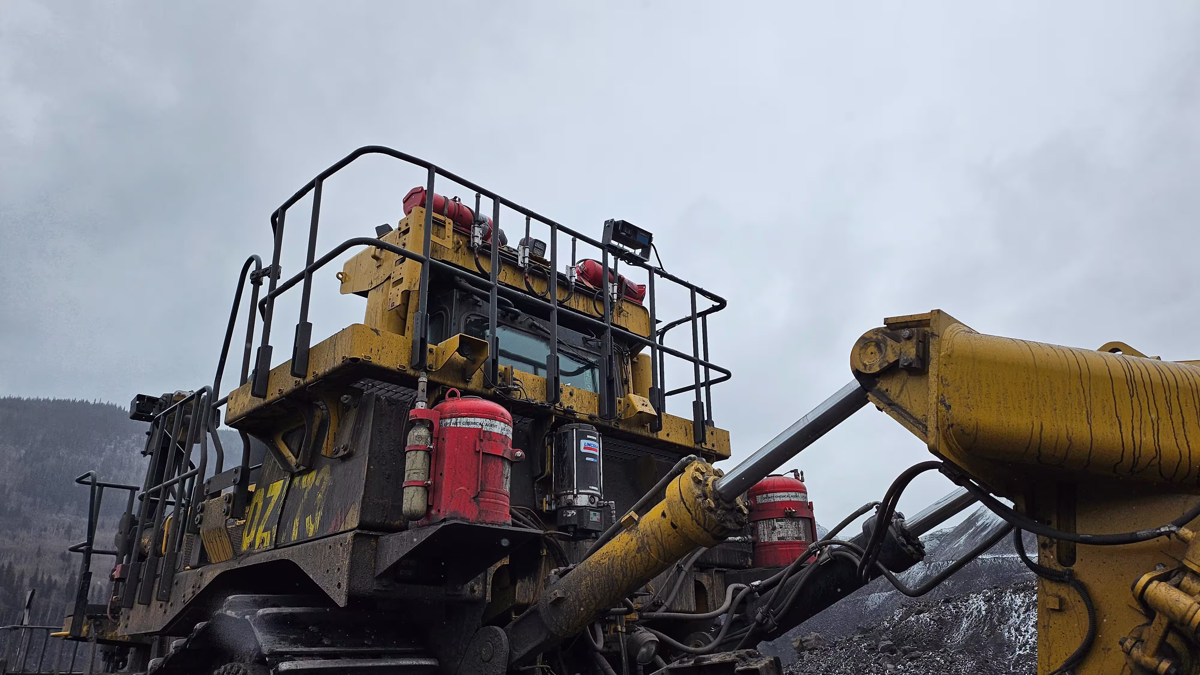 Photo of a LiDAR system on Heavy Machinery