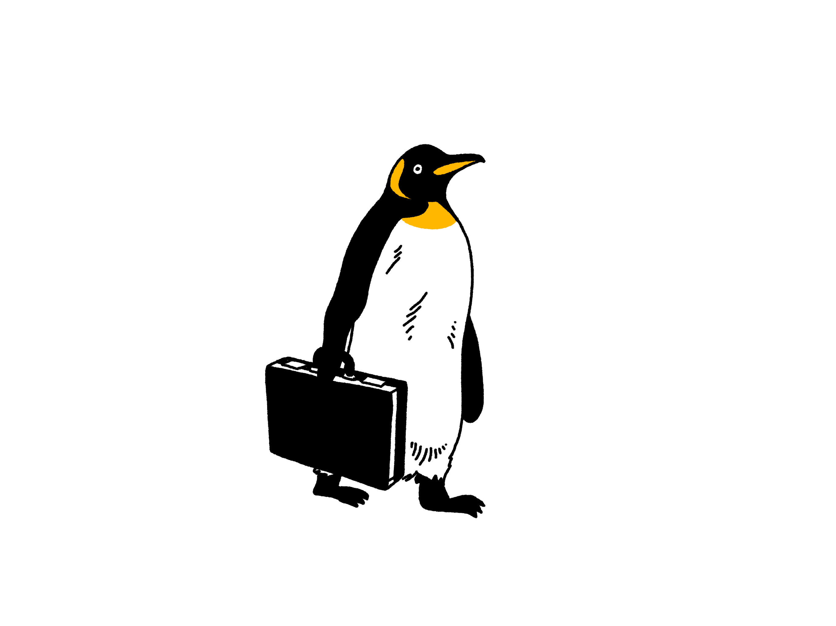 A stylized yellow cat face silhouette with alert ears and a minimalistic design, set against a black background.