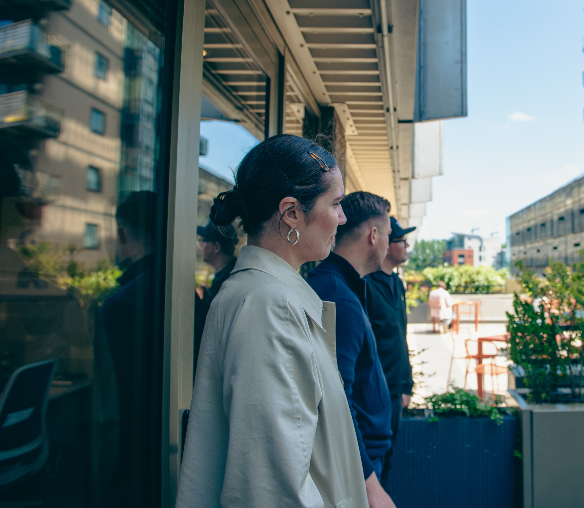 Cait on a video shoot 