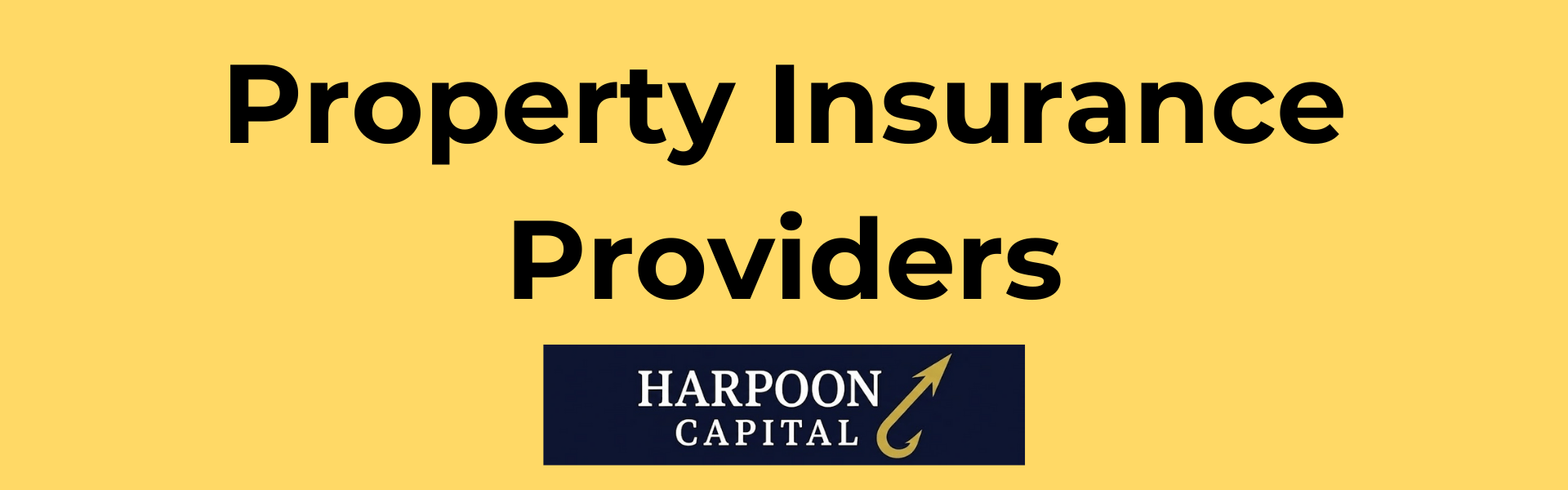 Harpoon Capital Header: Property Insurance Providers - Section header introducing the role of insurance agents and carriers in real estate transactions