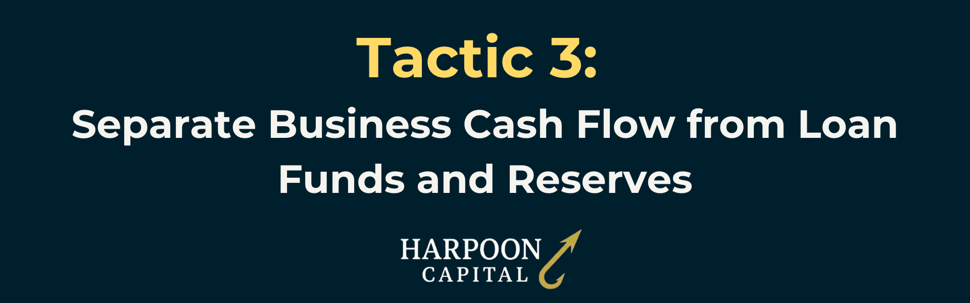 Harpoon Capital Section Header: Tactic 3: Separate Business Cash Flow from Loan Funds and Reserves