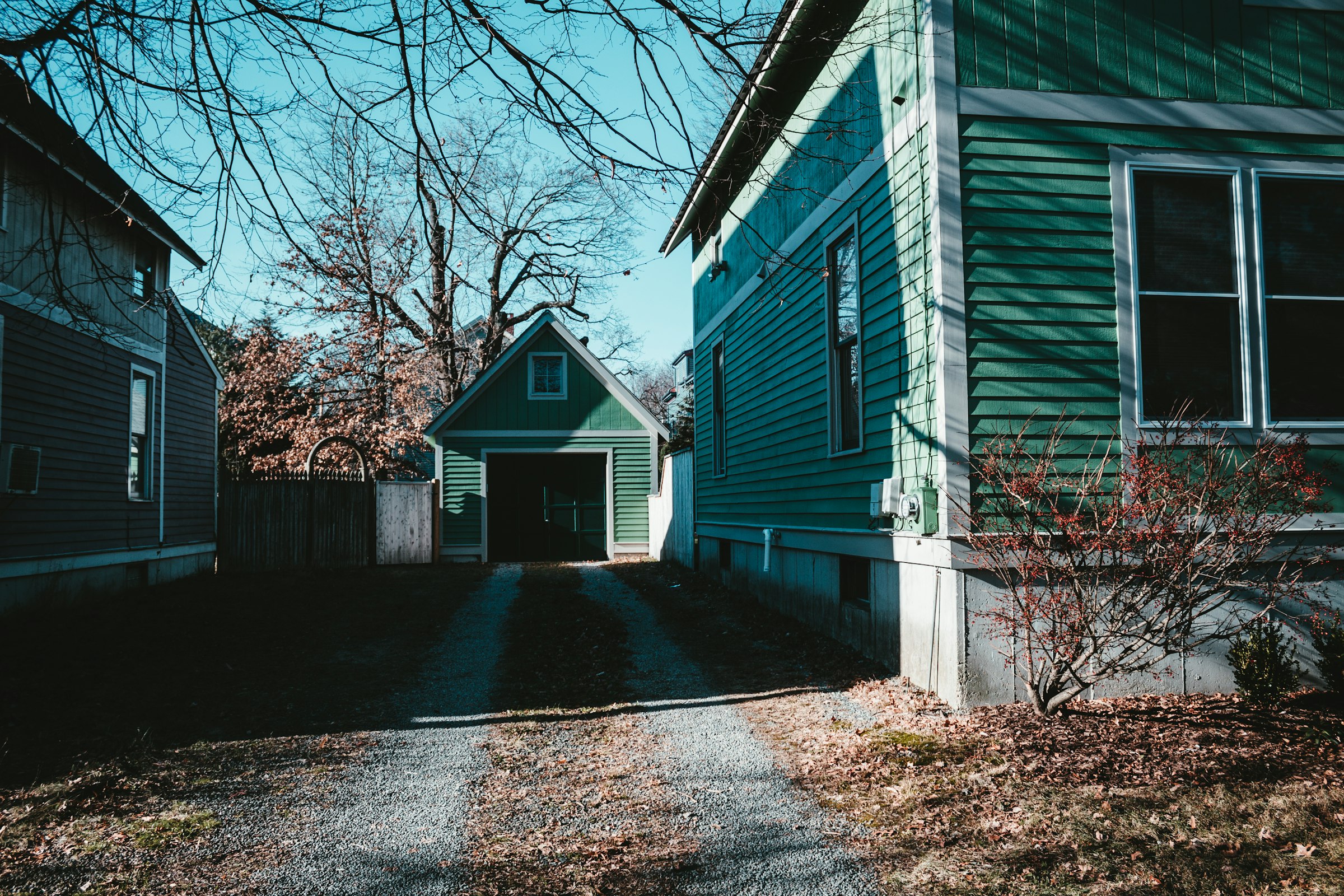 Wooden house in a Rhode Island neighborhood