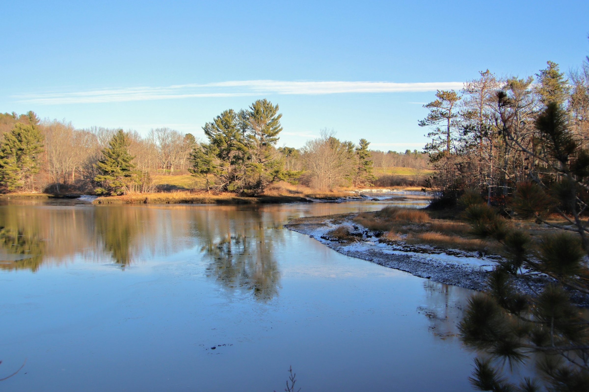 River at sunrise in Durham, New Hampshire