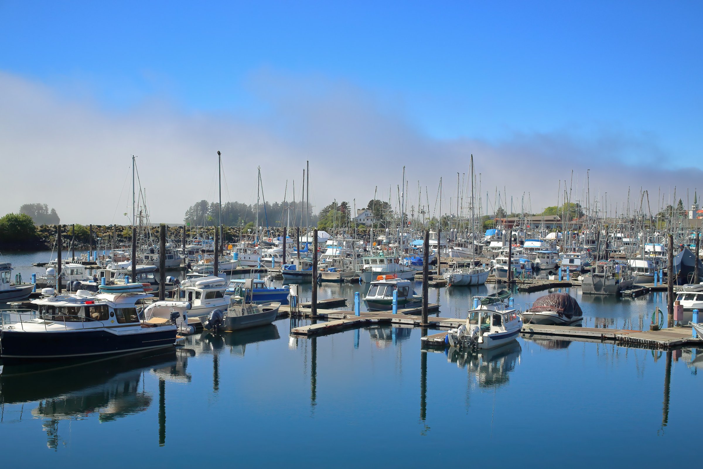 Boats in the harbor in Sitka, Alaska