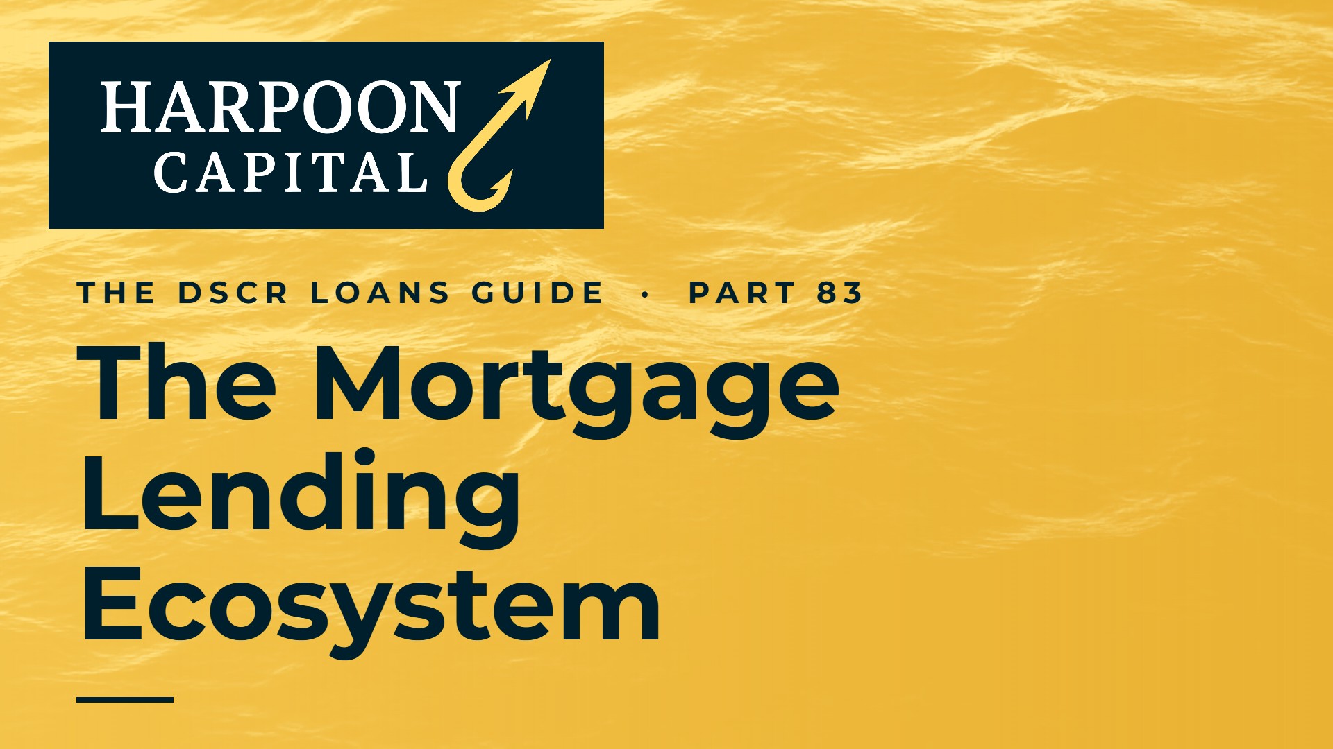 The Mortgage Lending Ecosystem: Another Smudgy Spectrum