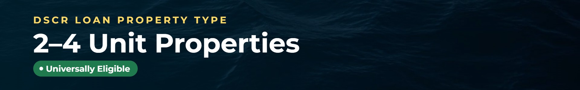 Harpoon Capital DSCR Loans Guide banner – DSCR Loan Property Type: 2–4 Unit Properties (Universally Eligible)