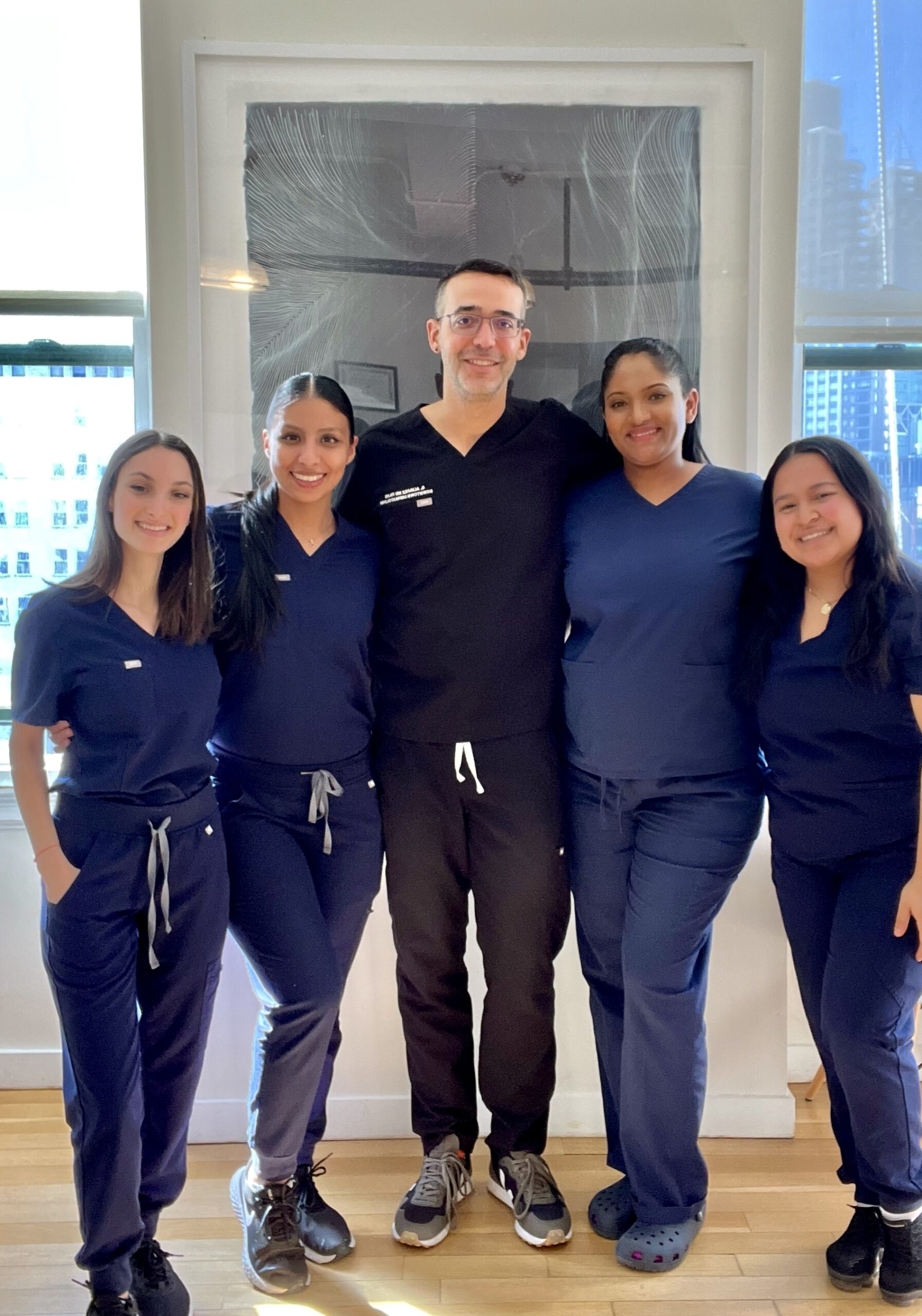 Downtown Dermatology team with Dr. Alvarez. 