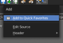 Adding a menu to the Quick menu