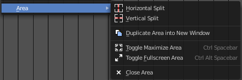 Area submenu