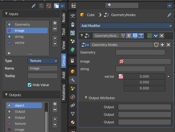 Custom Inputs and Outputs