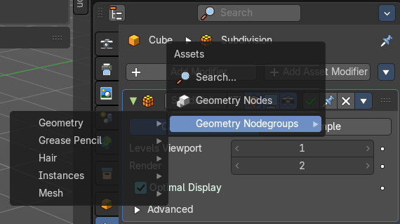 Add Asset Modifier