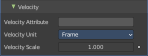 Velocity subpanel