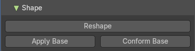 Shape subpanel