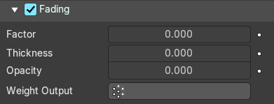 Fading subpanel