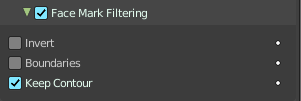 Face Mask Filtering subpanel