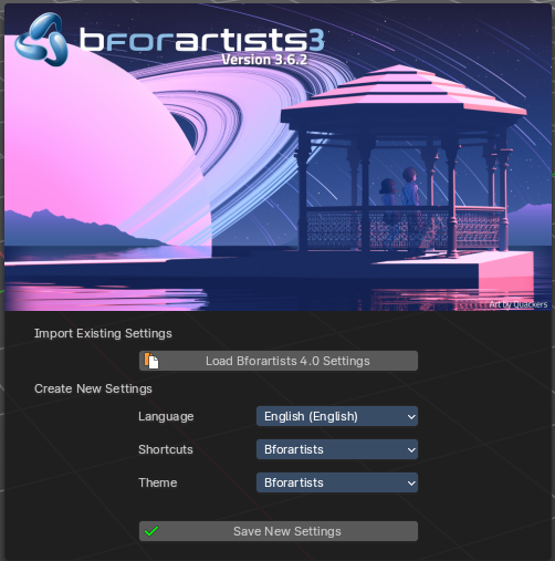 Import Existing settings