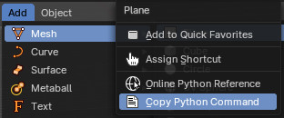 General Right Click menus
