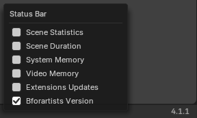 Status Bar Context Menu