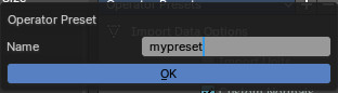 Add Operator Preset