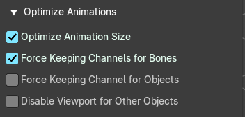 Optimize Animations sub panel