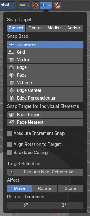 Object Snapping with Increment snap