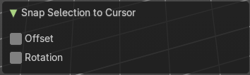 Last operator Snap Selection to Cursor