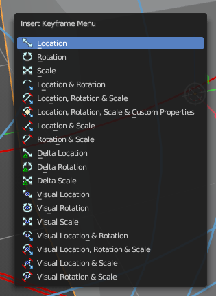 Insert Key frame with keying sets
