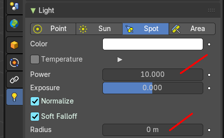 Adjust Light Power