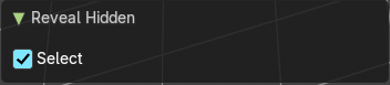 Last Operator Reveal Hidden / Hide Selected