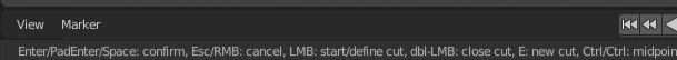 Hotkey functionality in the footer text