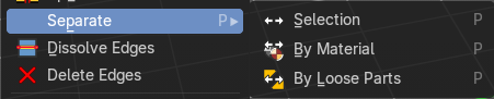 Separate submenu