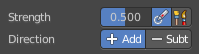 Direction Add / Subtract