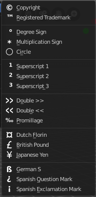 Special Characters