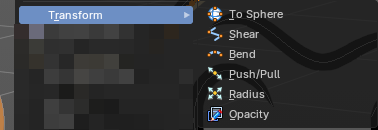 Transform – Sub Menu