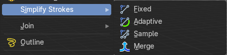 Simplify Strokes - Sub Menu