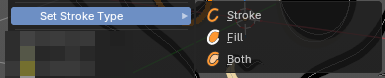 Set Stroke Type - Sub Menu